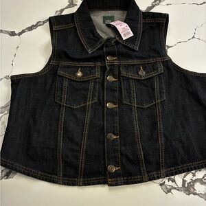 Wild Fable Dark Blue Denim Vest NWT